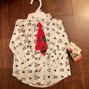 Mickey button up with tie